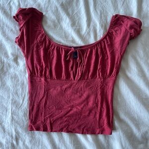 Forever 21 red tie top